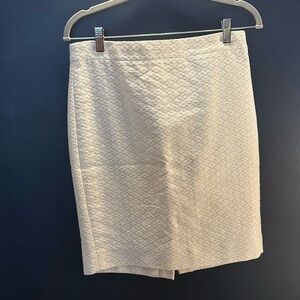 J. Crew Cream & White Pencil Skirt, Size 2